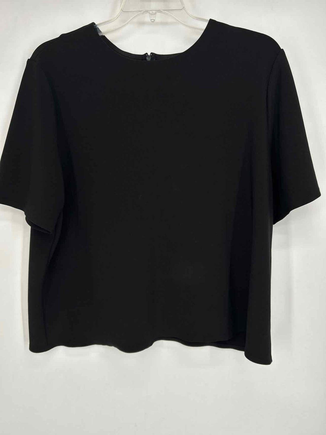 Chicos Traveler's Size 4 (20/22) Black Short Sleeve