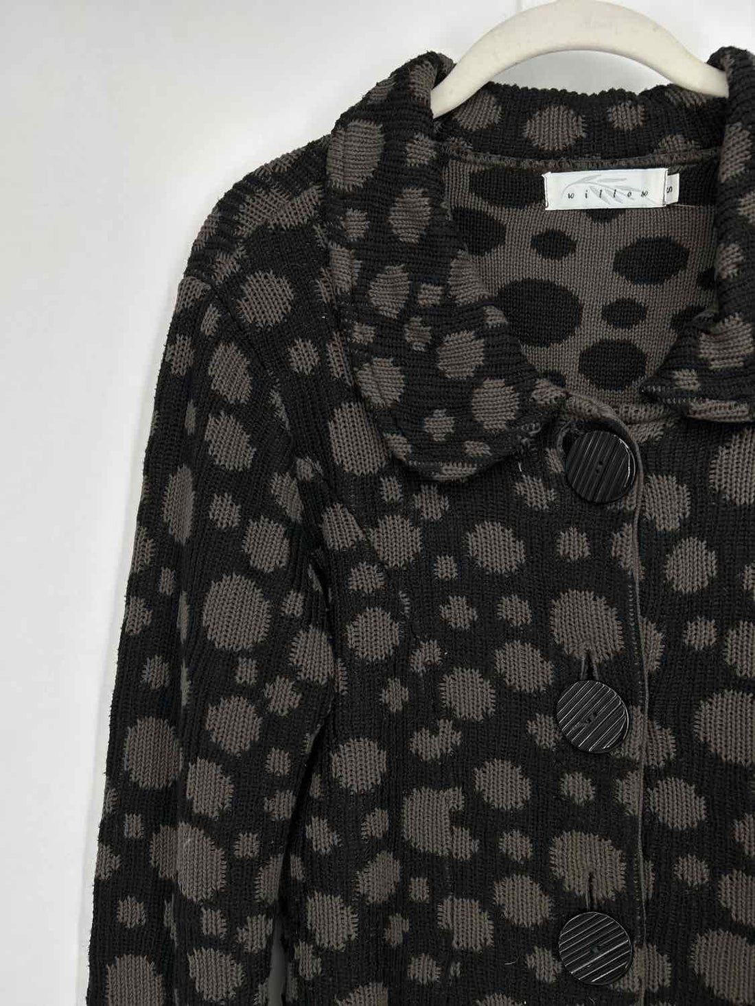 Willow Size S Black & Gray Cardigan