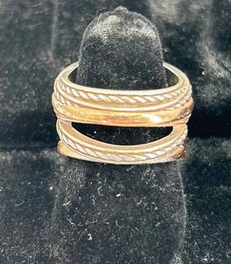 Brighton Size 8 Silver Rhinestone Mixed Metals Ring