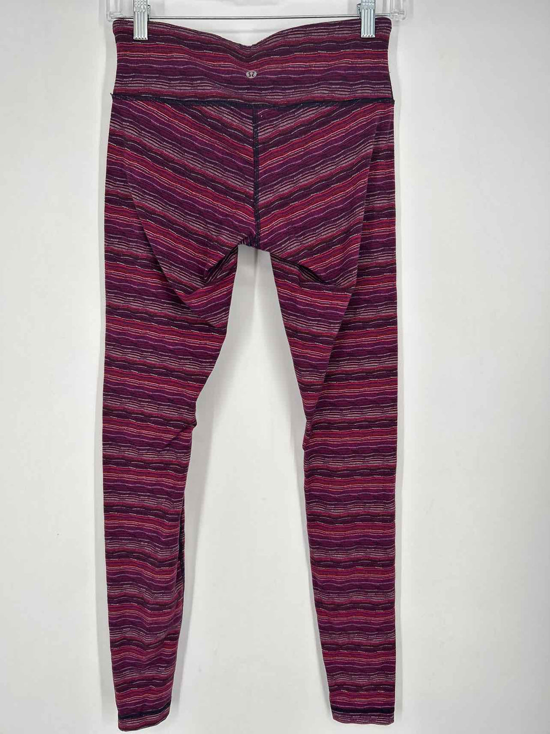 Lululemon Size 6 Purple Striped Active Leggings