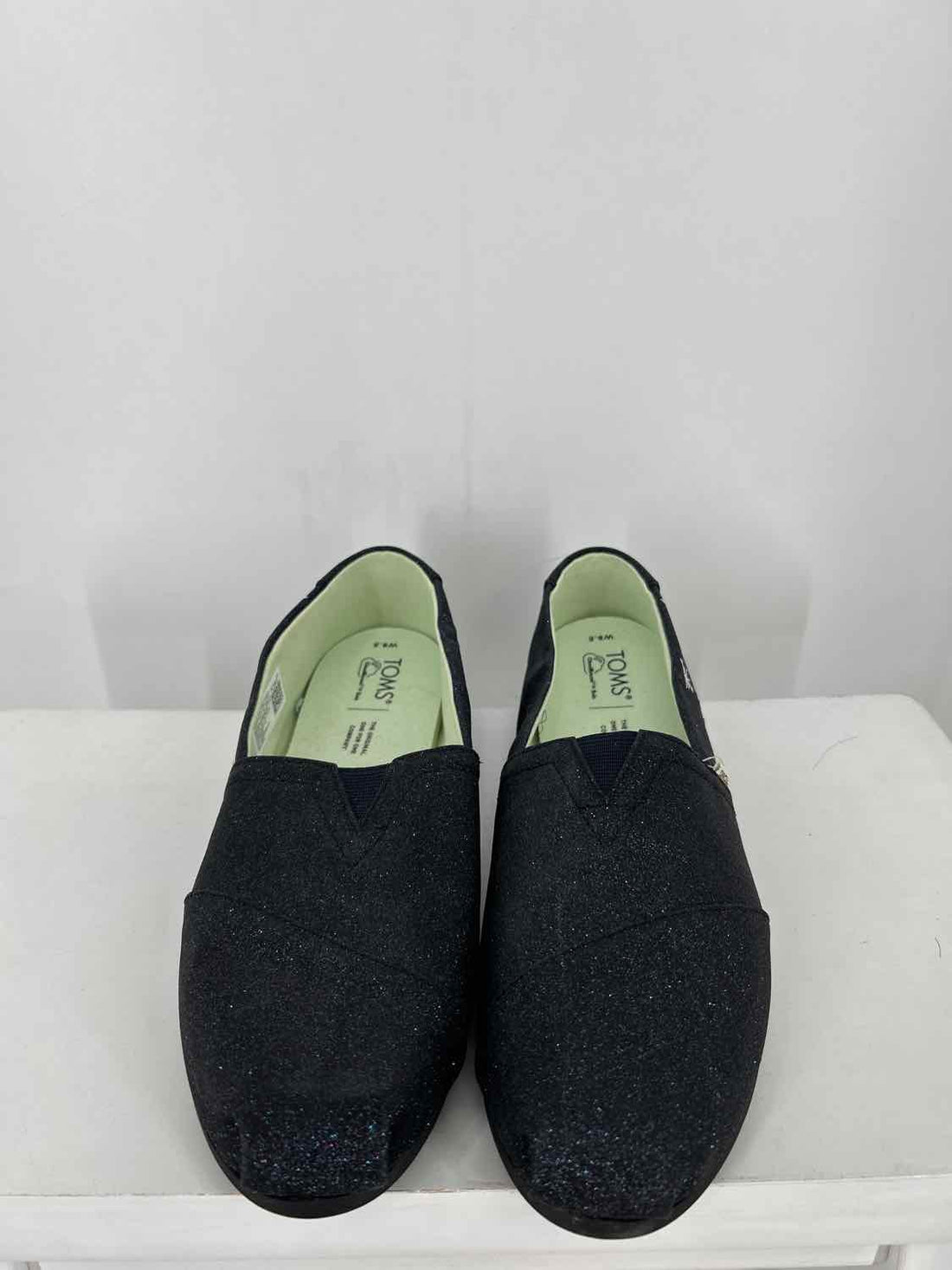 Toms Women Size 9.5 Navy Glitter Flats