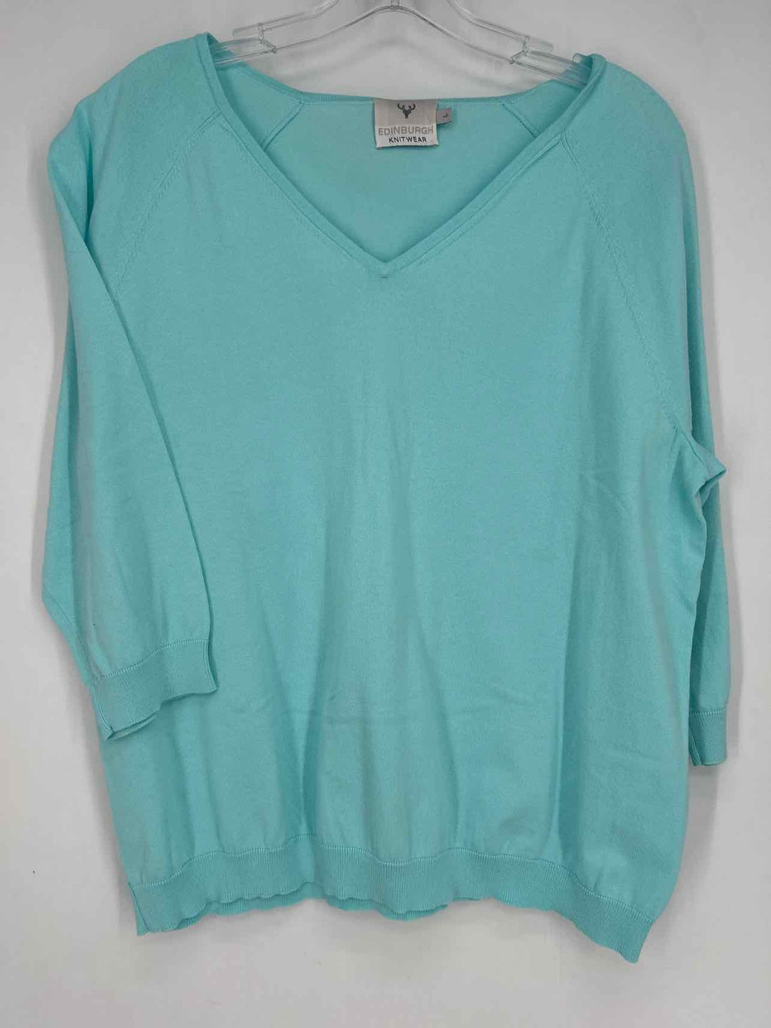 Edinburgh Knitwear Size L Aqua Sweater