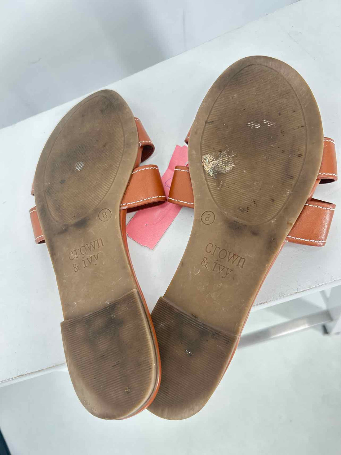 Crown & Ivy Women Size 8 Cognac Slides
