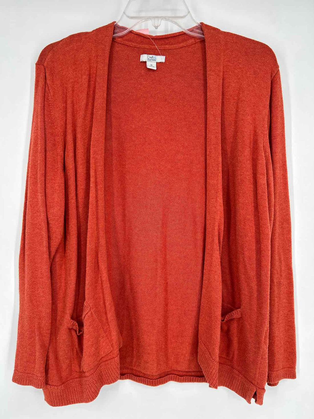 Croft & Barrow Size XL Burnt Orange Cardigan