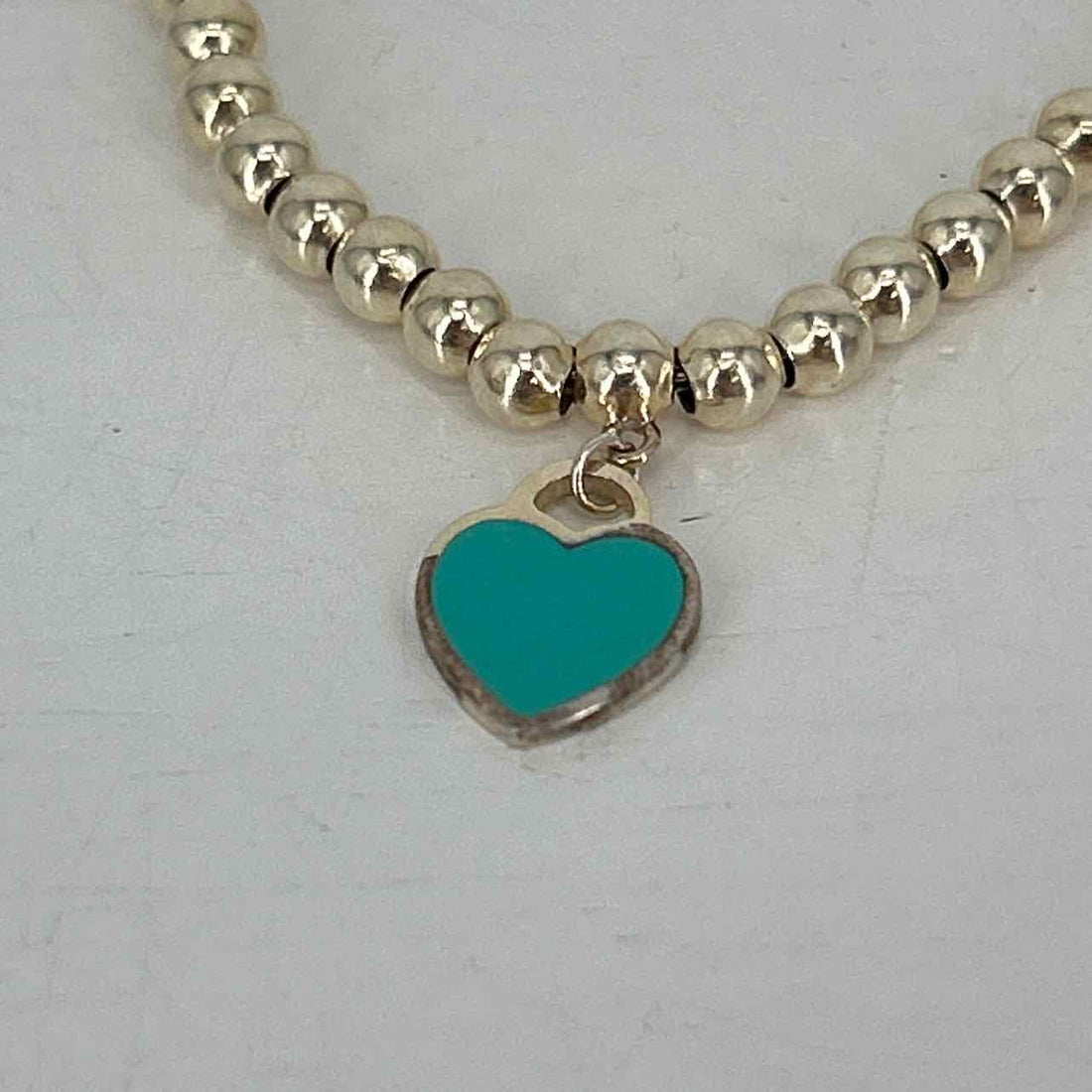 Tiffany & Co Size 7.5" Sterling Silver Silver & Tiffany Blue Pre Owned LUXURY
