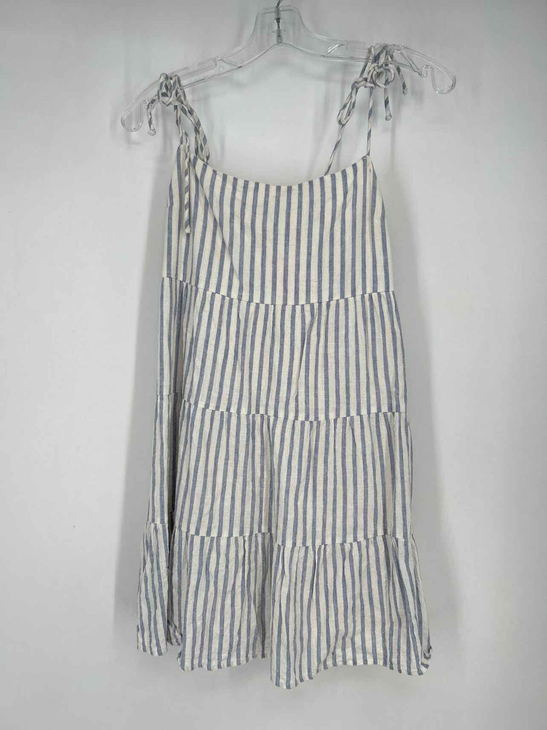 Abercrombie & Fitch Size S White & Blue Striped Sleeveless Dress