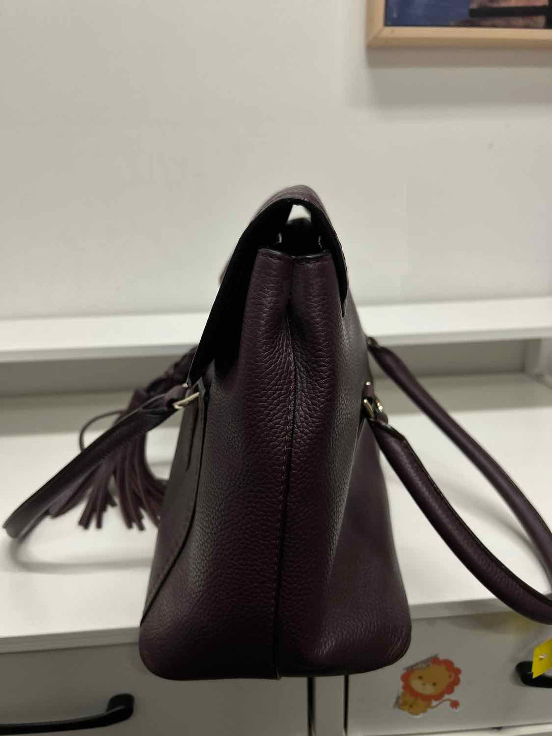 Kate Spade Dark Purple Leather As Is Tote