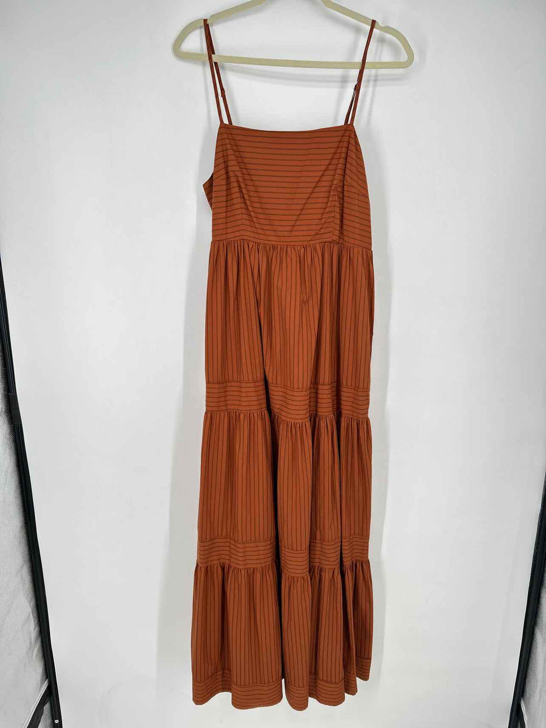 Meet Me In Santorini L Brown & Black Striped New Boutique Dress