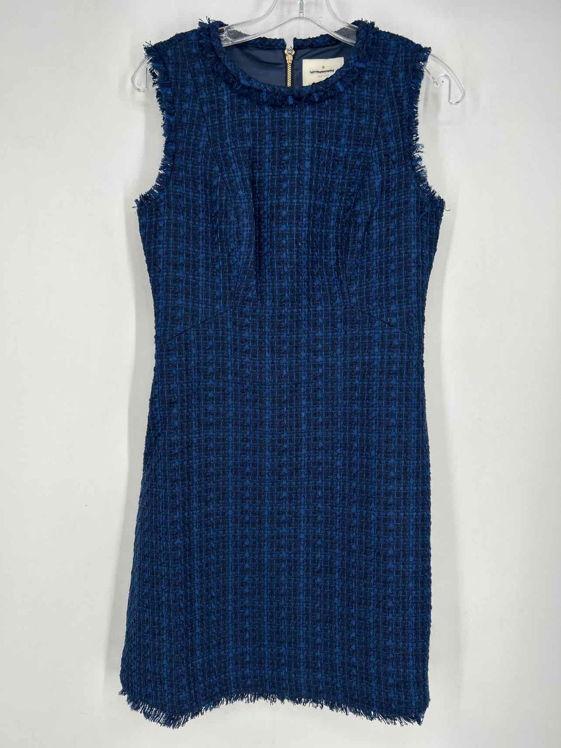 Kate Spade Size 6 Navy Tweed Sleeveless Dress