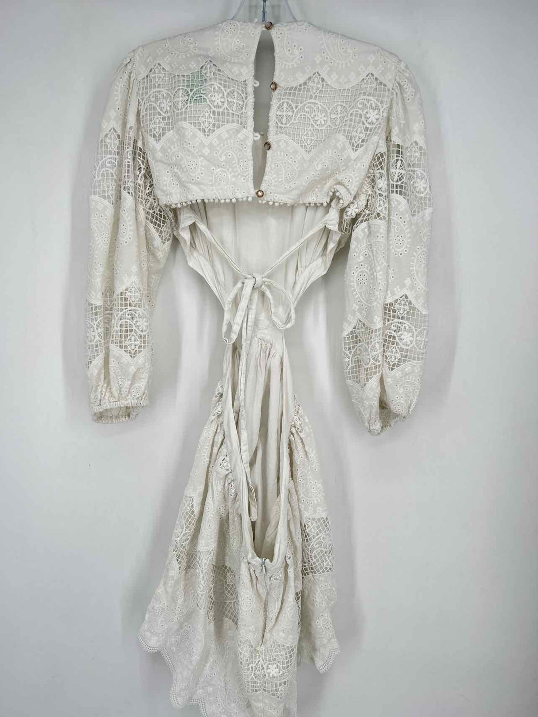 RAHI Size M White Eyelet Dress