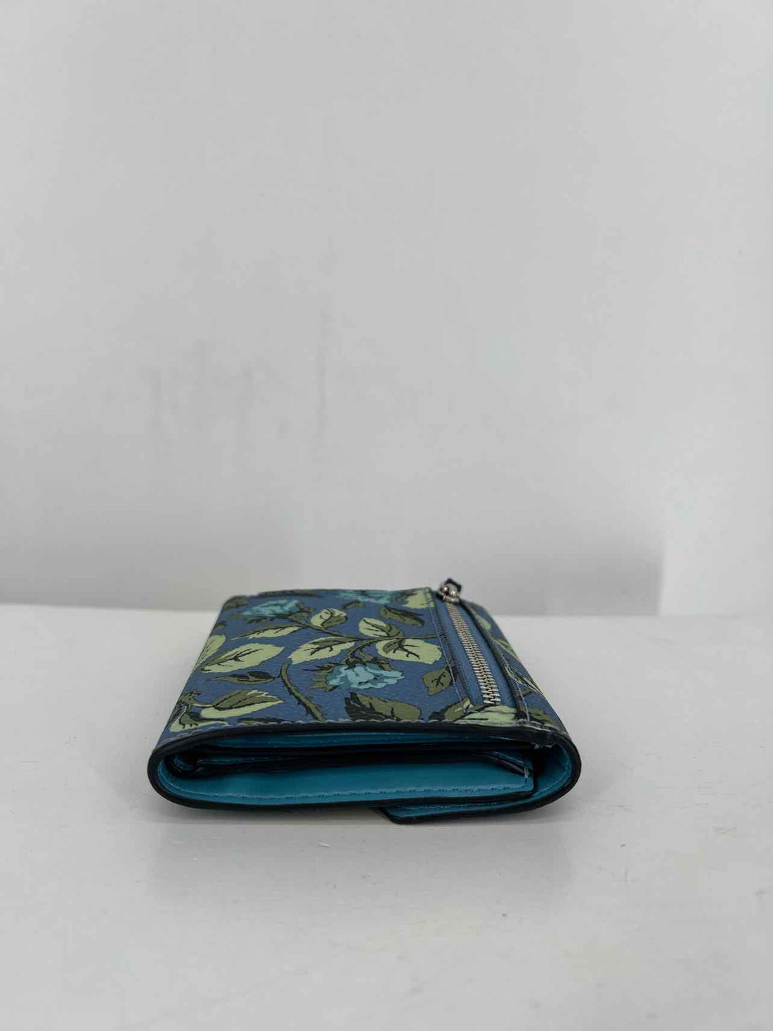 Coach Blue Print Pebbled Leather Wallet