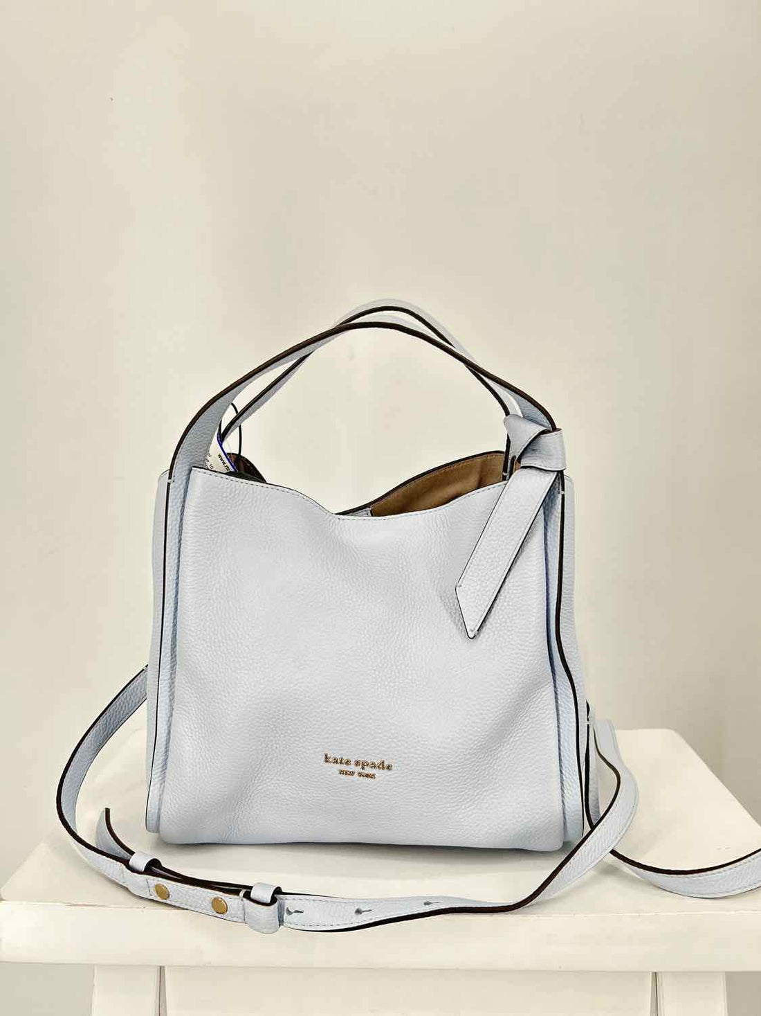 Kate Spade Light Blue Pebbled Leather Satchel