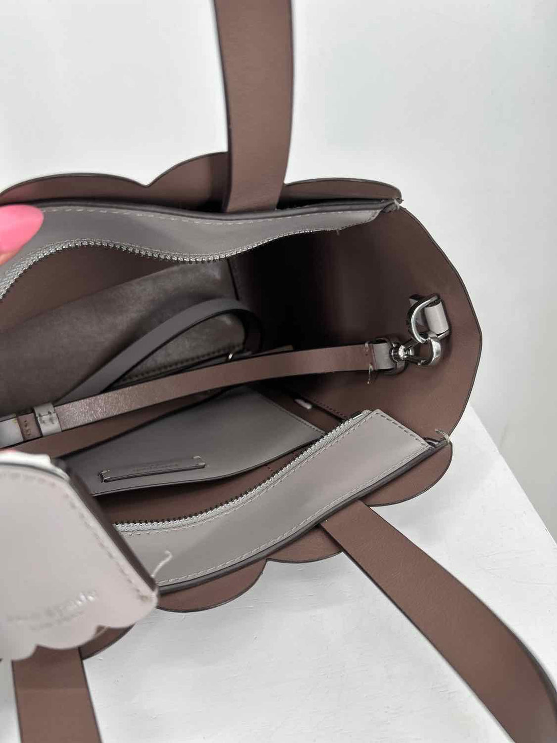 Kate Spade Gray Leather Satchel