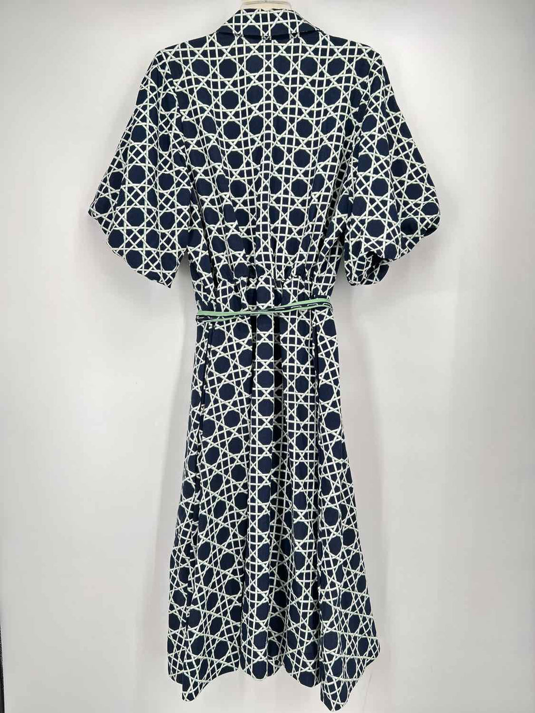 Crown & Ivy Size 2X Navy & White Print Short Sleeve Dress