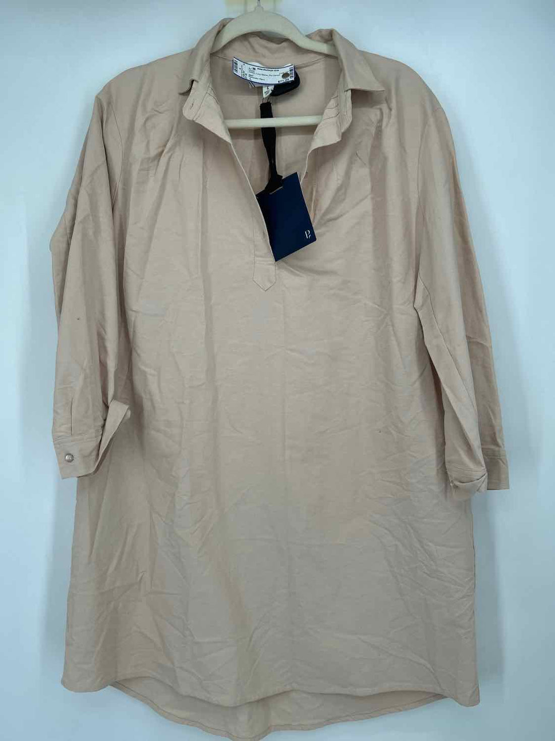 Pomander Place Size L Cream Long Sleeve Dress