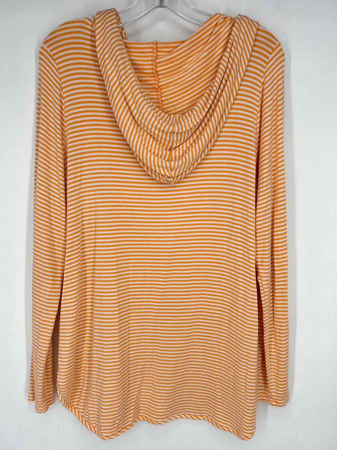 Market & Spruce Size L Orange & White Striped Hoodie
