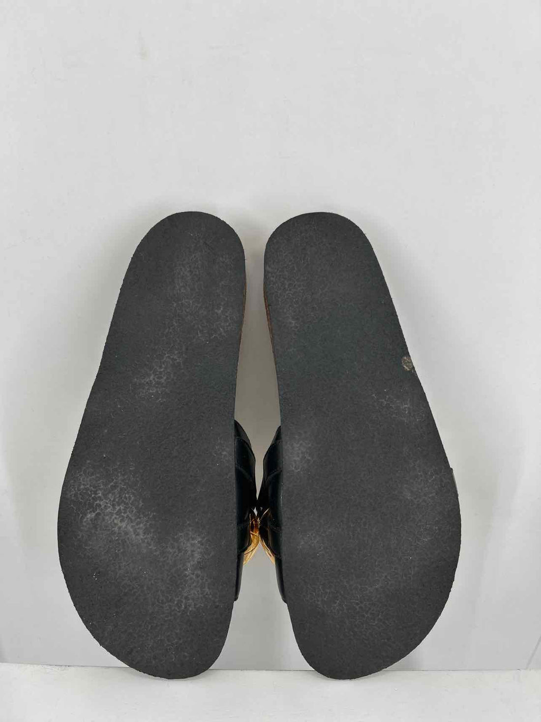 JW Anderson Women Size 38 Black & Gold Slides