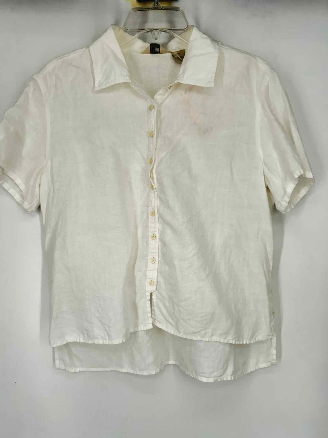 J Jill Size XS White Linen Short Sleeve