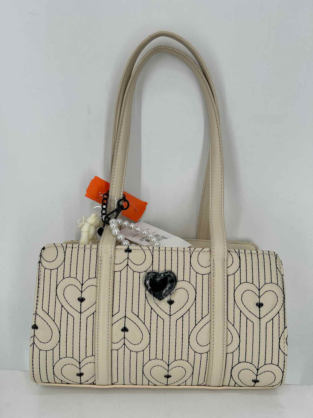 Luv Betsey Beige & Black Faux Leather NWT Shoulder