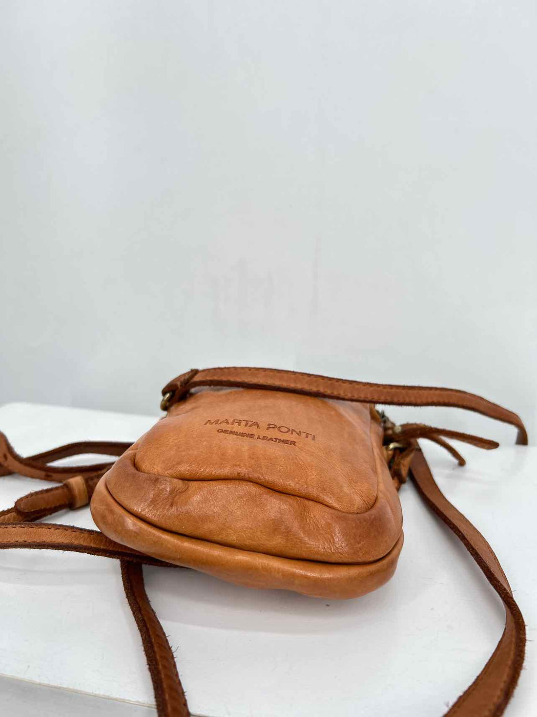Marta Ponti Cognac Leather Pre Owned Crossbody