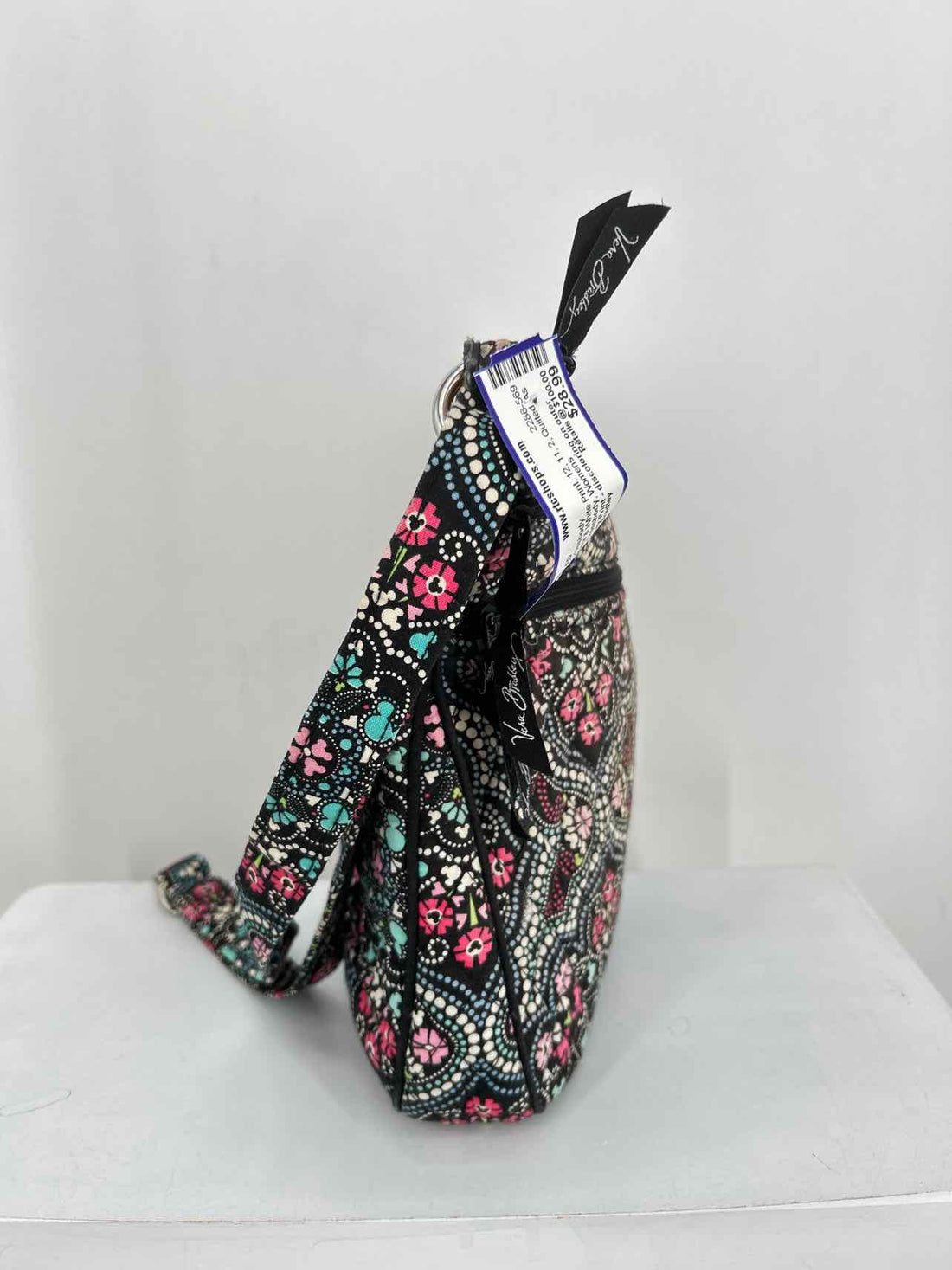 Vera Bradley Black & White Print Quilted As Is Crossbody