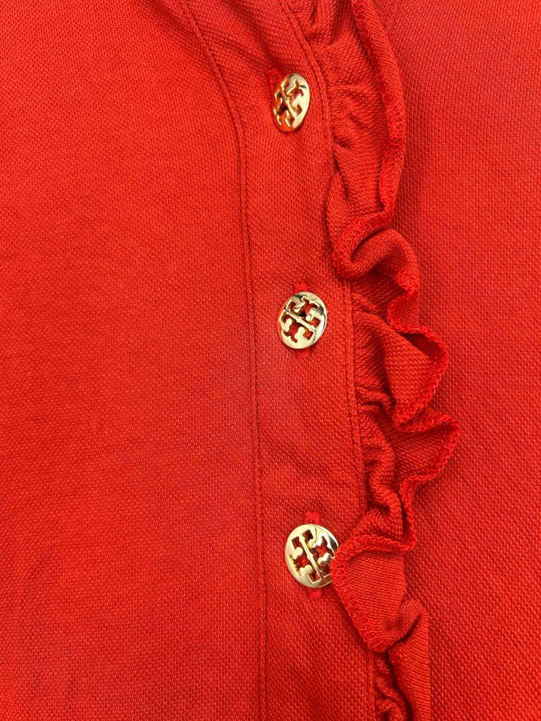 Tory Burch Size M Burnt Orange Short Sleeve