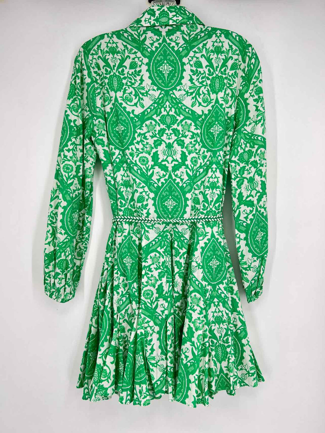 Zara Size S White & Green Print Dress