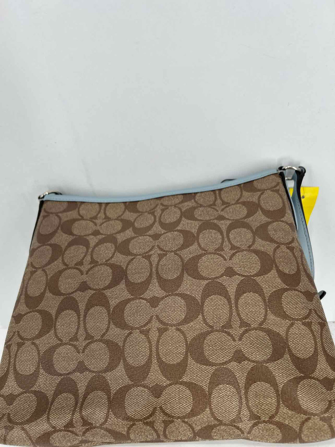 Coach Tan & Light Blue Leather As Is Crossbody