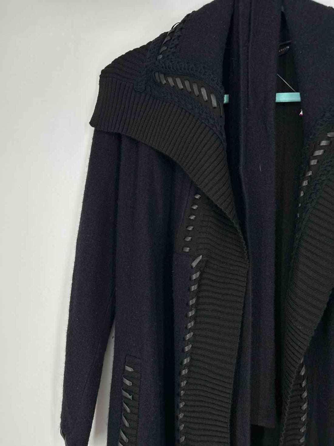 White House Black Market Size S Black Wool & Acrylic Cardigan