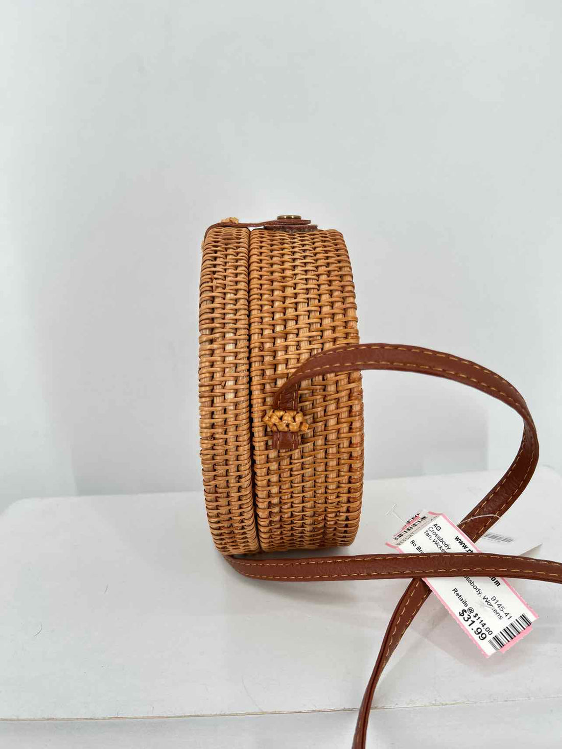 No Brand Name Tan Wicker NWT Crossbody