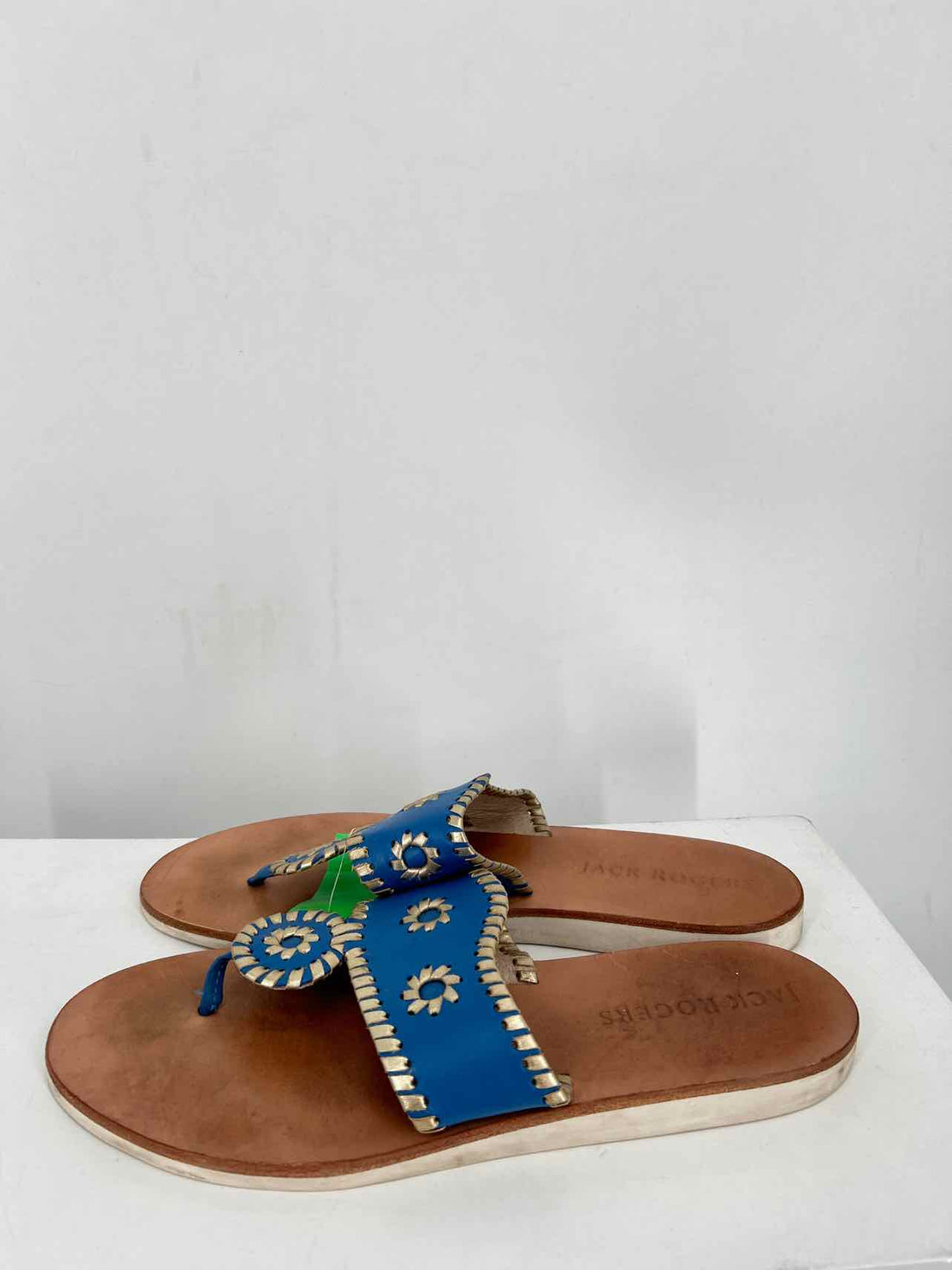 Jack Rogers Women Size 9 Blue & Gold Sandals