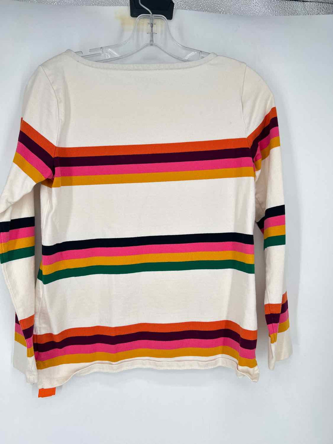 Talbots Size SP Beige multi color stripe Cotton Long Sleeve