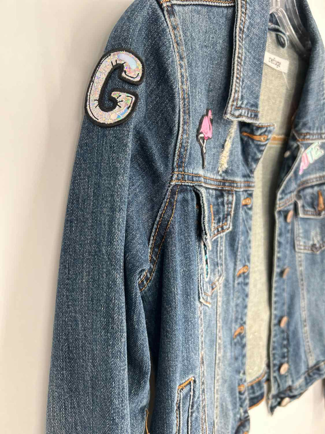 Refuge Size S Denim Custom Made Jacket