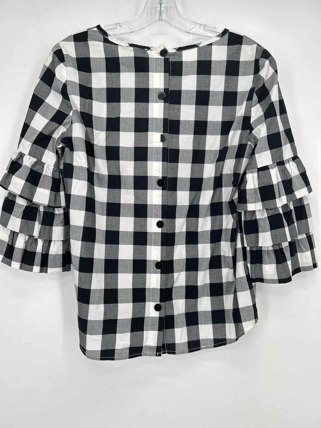 Tyler Boe Size XS Black & White Checkered Long Sleeve