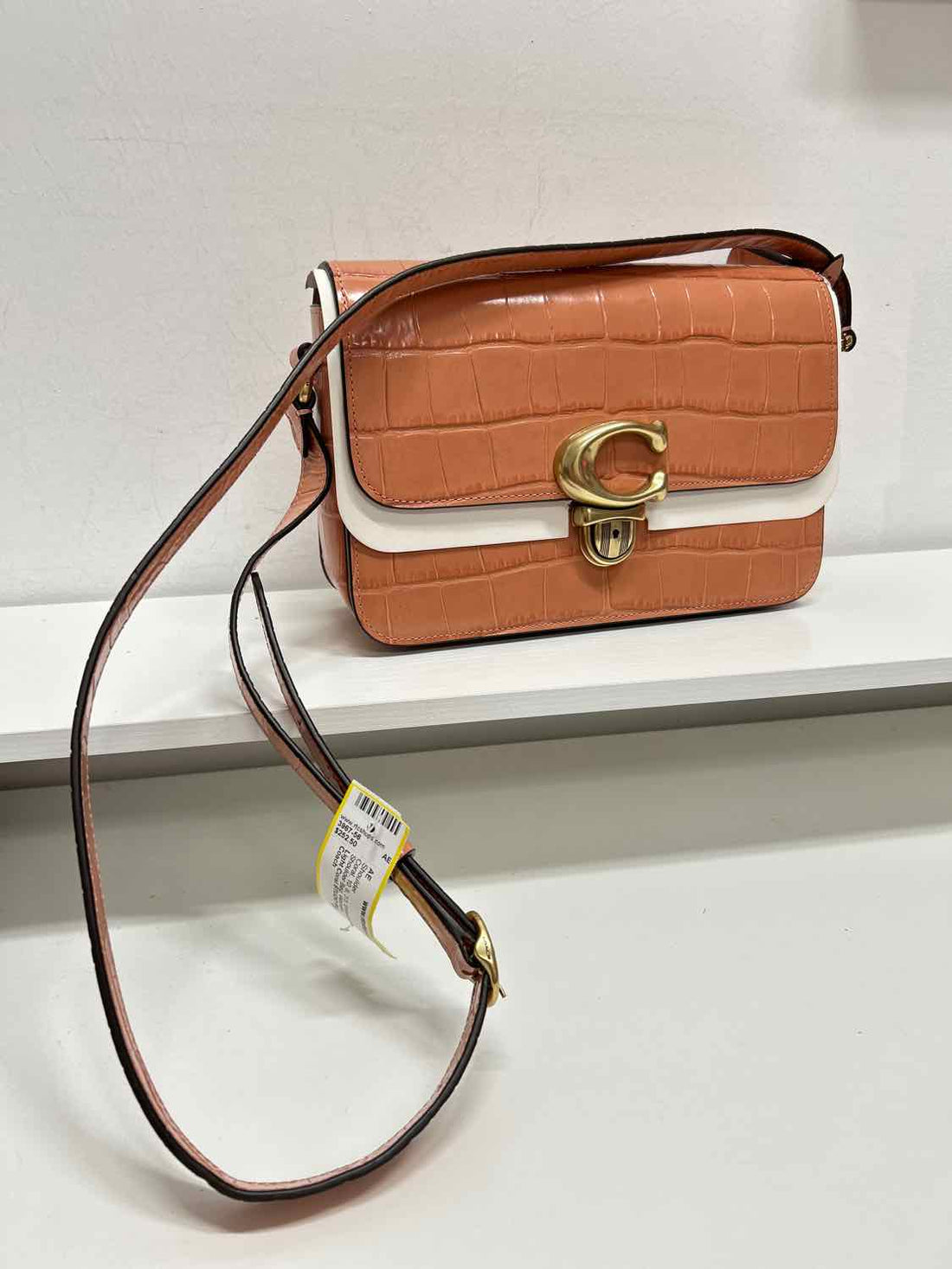 Coach Coral Embossed Croc NWT Shoulder
