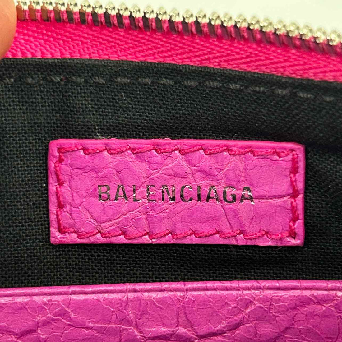 Balenciaga Magenta Lambskin Leather Pre Owned LUXURY
