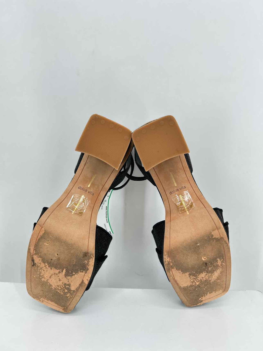 Dolce Vita Women Size 9 Black Straw Heels