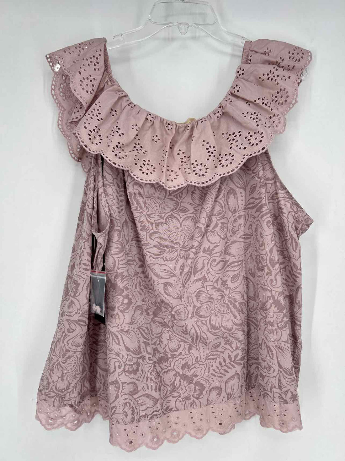 Festi Size 3X Pale Purple Floral Eyelet NWT Top/Blouse