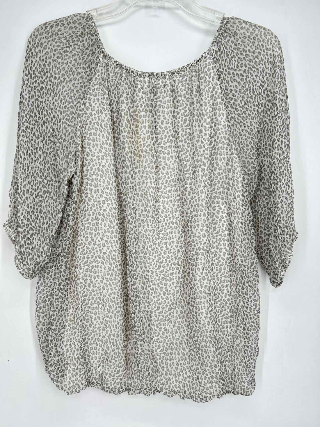 Elena Baldi Size S White Leopard Long Sleeve