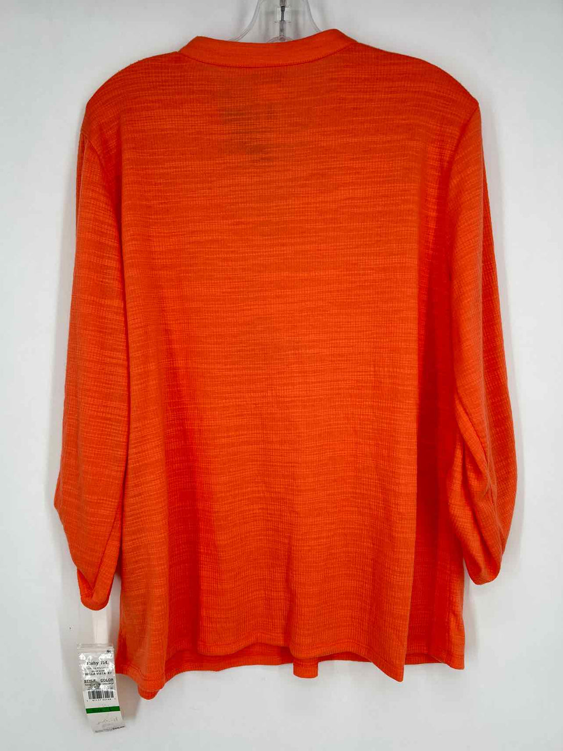 Ruby Rd Size L Orange Blue & white gingham Embroidered NWT Long Sleeve