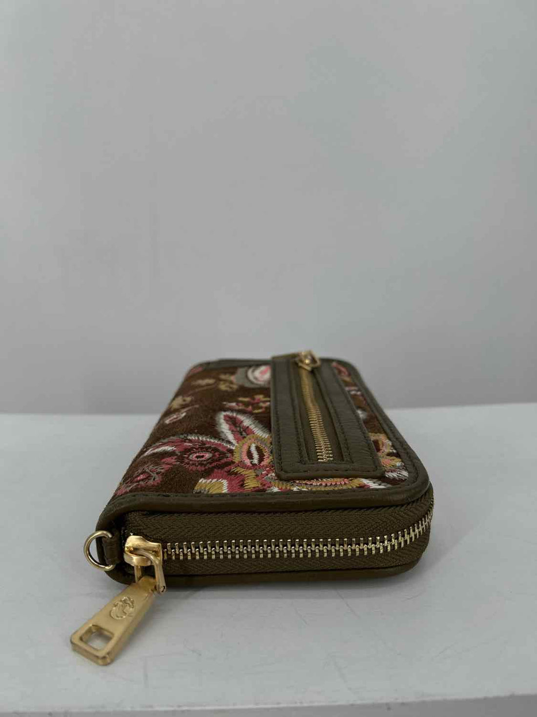 Spartina Brown Embroidery Wallet