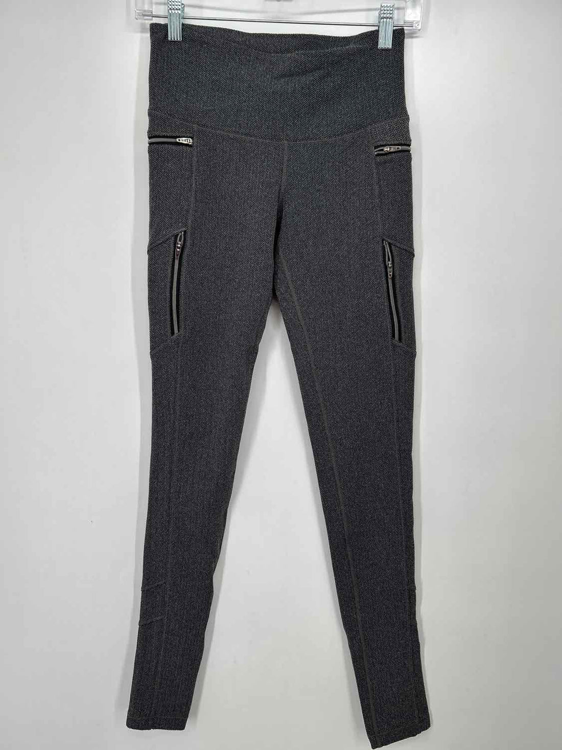 Athleta Size ST Gray Herringbone Active Leggings