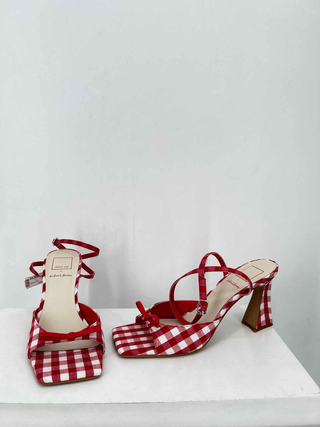 Dolce Vita Women Size 9 Red Gingham Heels