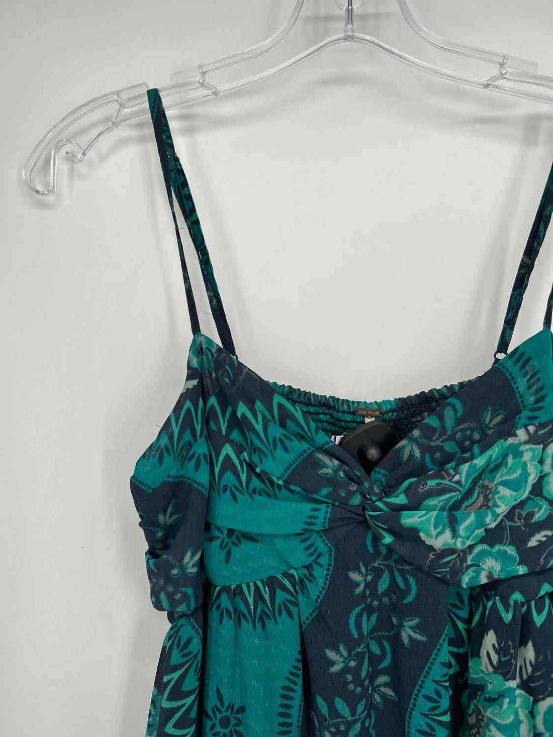 Free People Size M Navy & teal print Sleeveless Dress