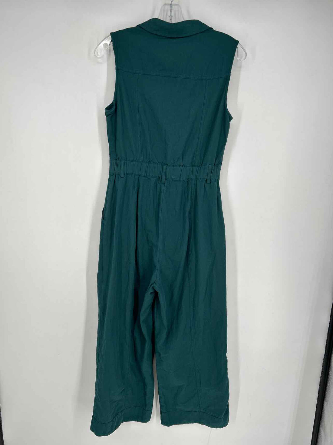 Allegra K Size S Dark Teal Sleeveless Jumpsuit