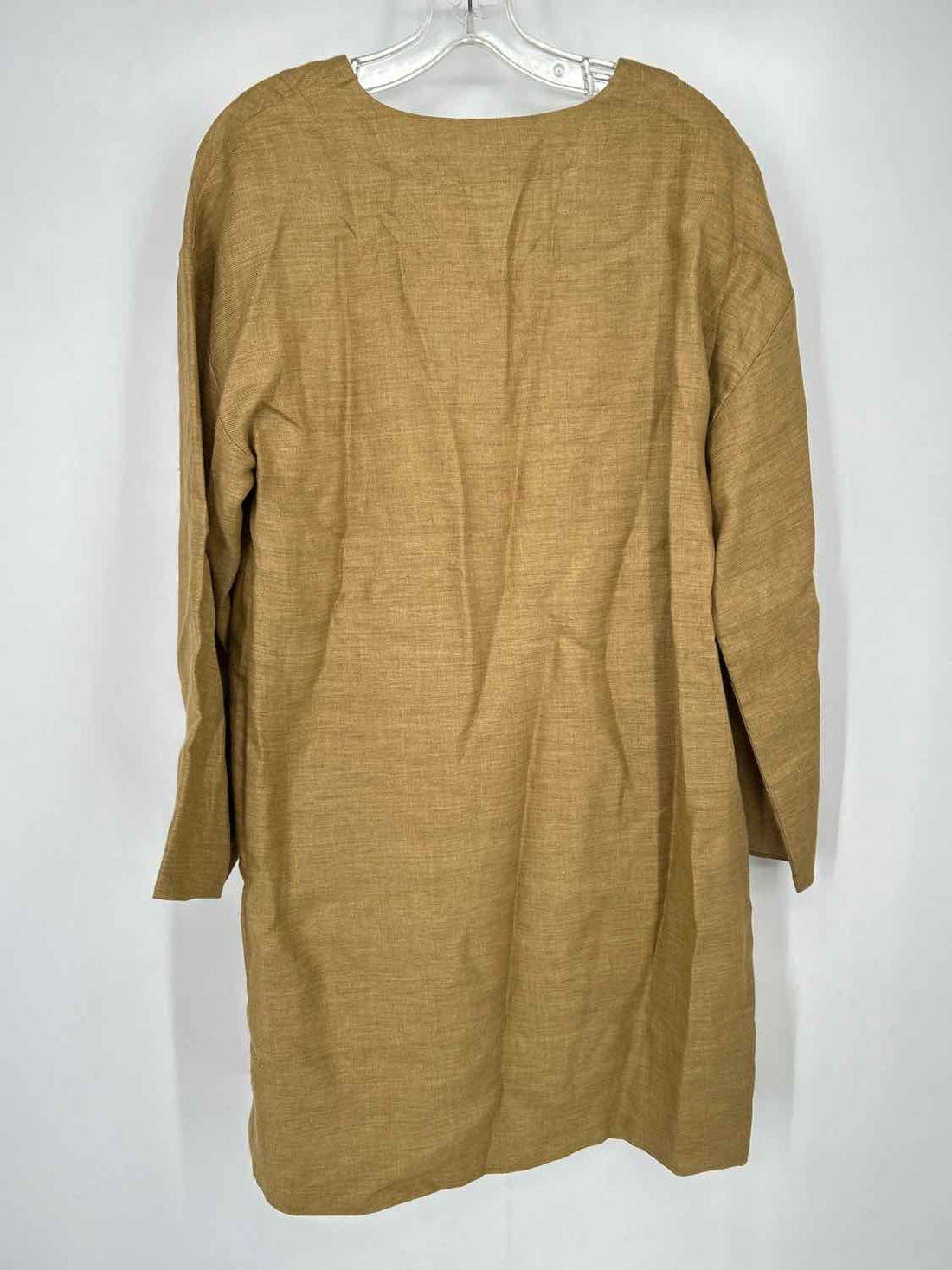 Banana Republic Size MT Tan Linen Long Sleeve Dress