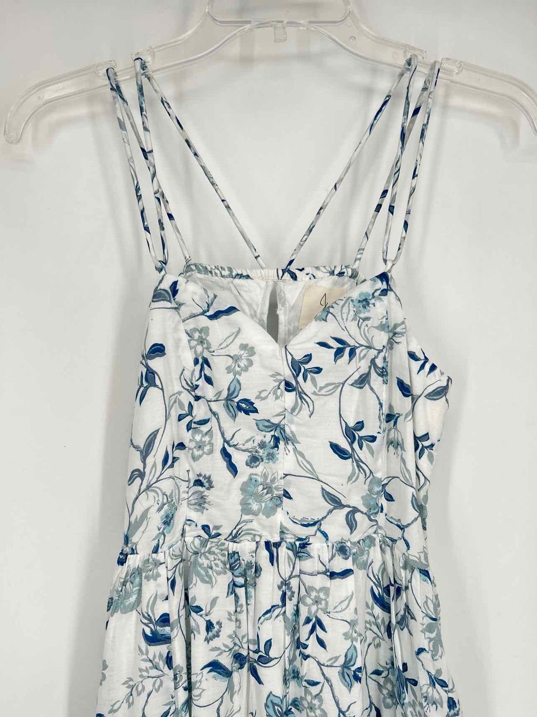 Joie Size 2 White & Blue Floral Sleeveless Dress