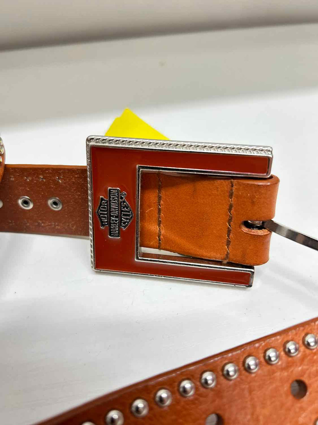 Harley Davidson Size L Leather Cognac Belts