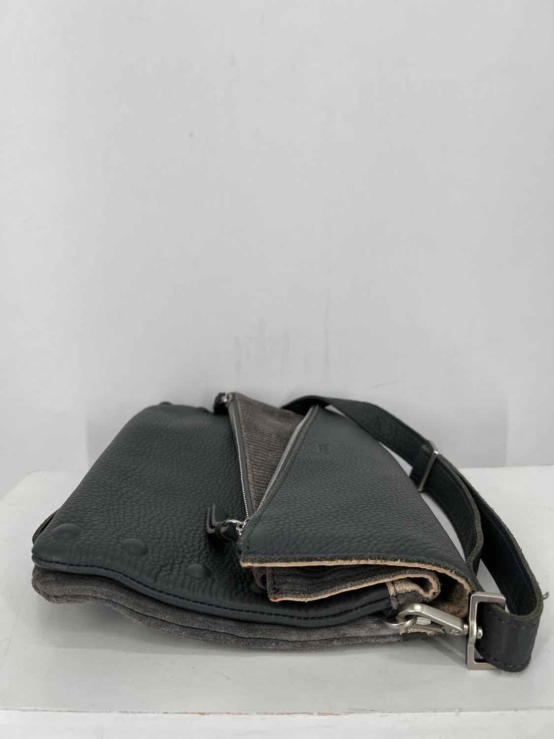 Hammitt Gray Pebbled Leather Crossbody