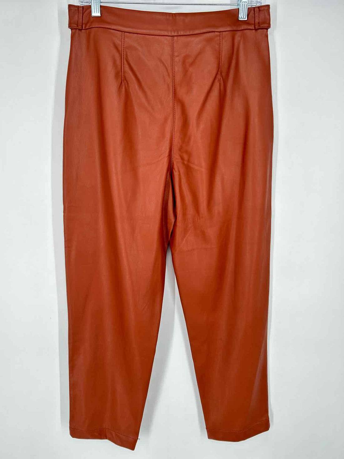 Loft Size 6 Reddish Brown Faux Leather Pants